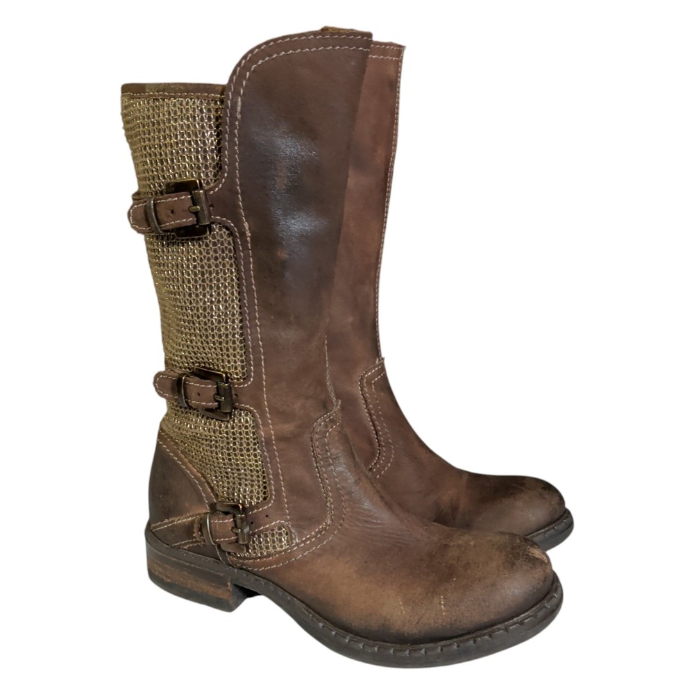 Sundance Boots Women's Size US 5.5 - 6 EU 36 Italian Made Leather Brown Bohemian